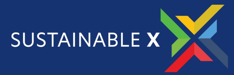 Sustainable X, sustainable strategy consultants, logo.