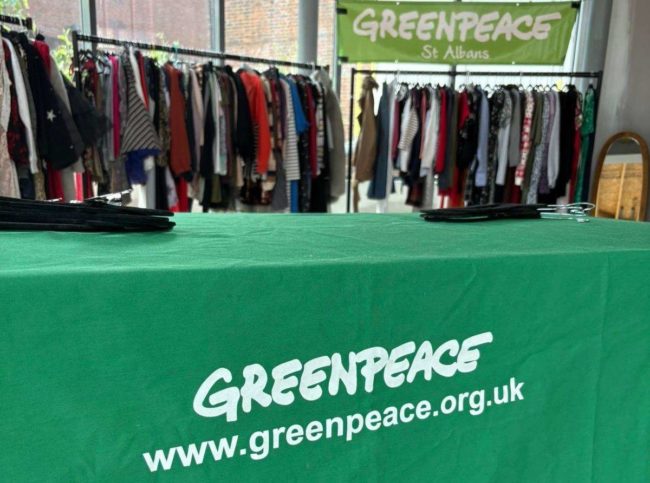 St Albans Clothes Swap supporting St Albans Greenpeace