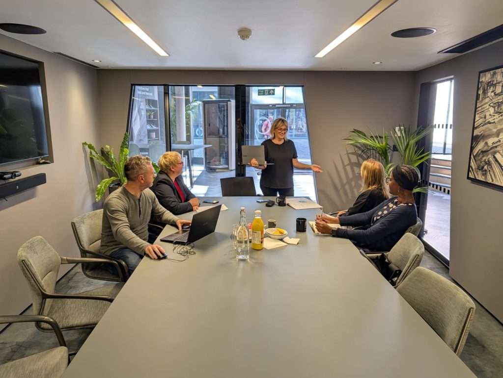 Amanda Hershman conducting a staff workshop focused on sales training