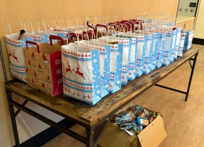 Goodie bags for the clinical staff at Watford Hospital's Children's Starfish Ward donated by The Carrier Bag Shop